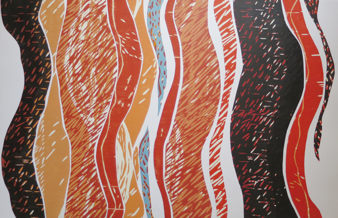 Winding shapes 5 - 52x86 - Woodcut