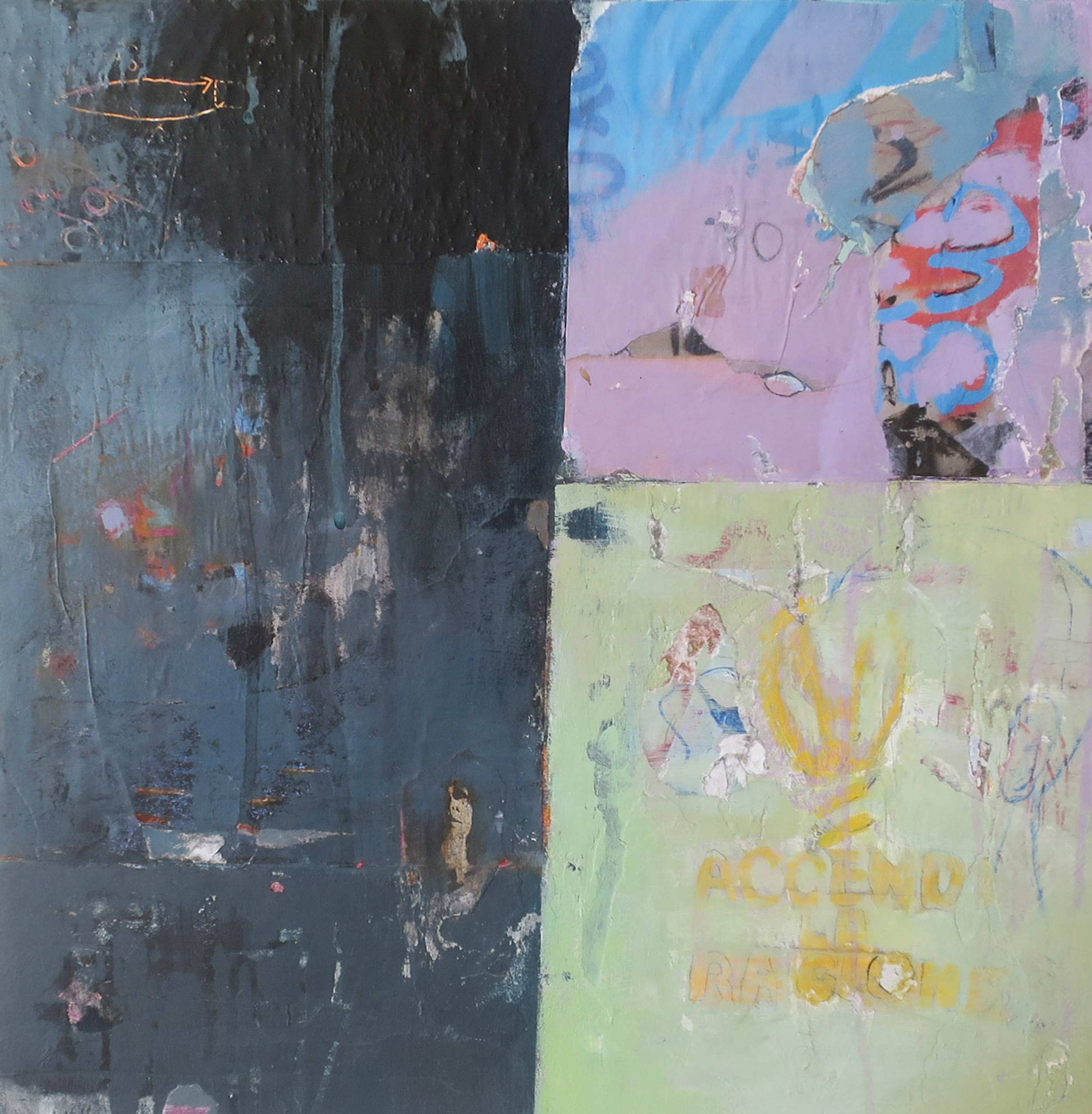 Accendi_la_ragione_-_40x40_-_mixed_technique_on_wood