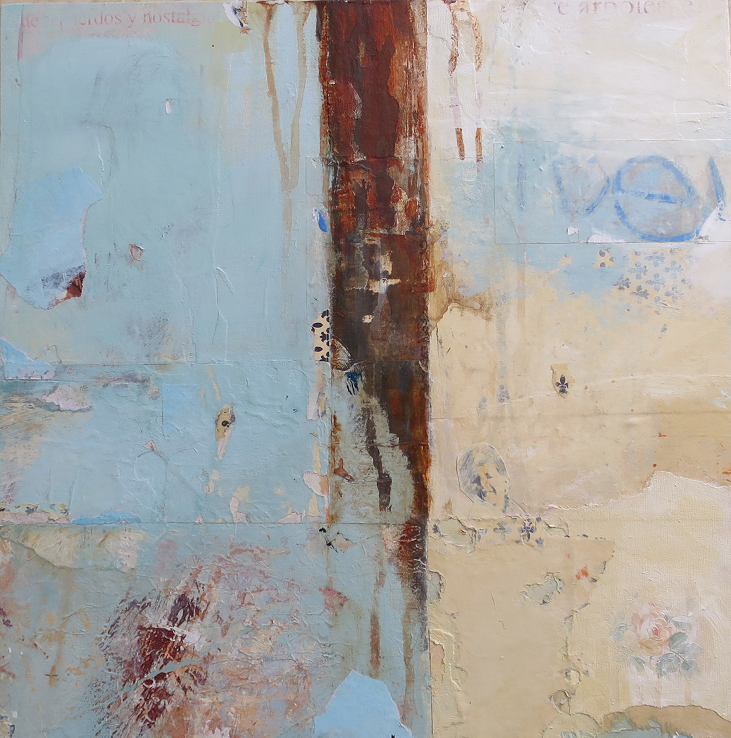 El_recuerdo-40x40_-_mixed_technique_on_wood