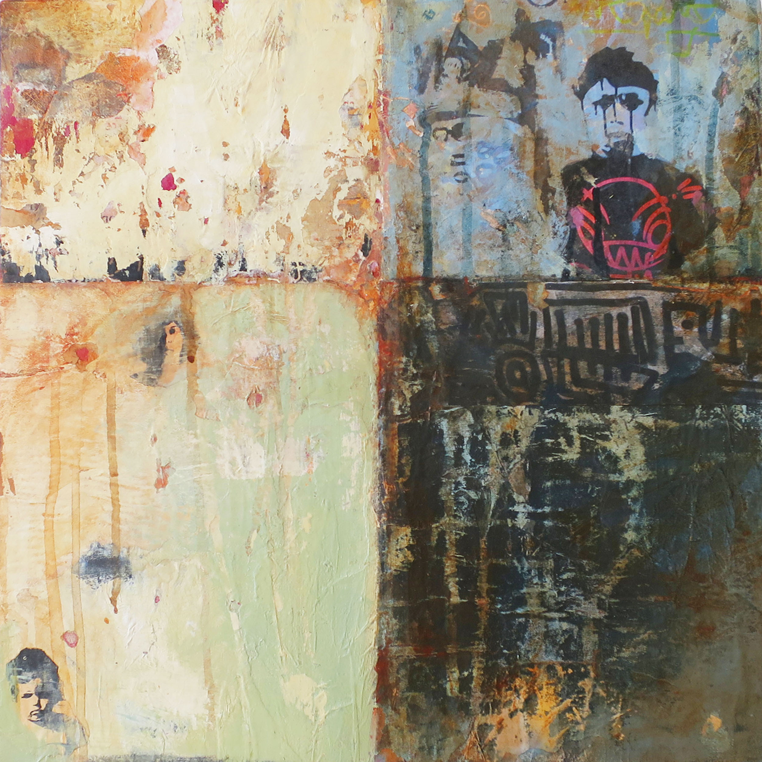 Stop_Control-40x40-mixed_technique_on_wood